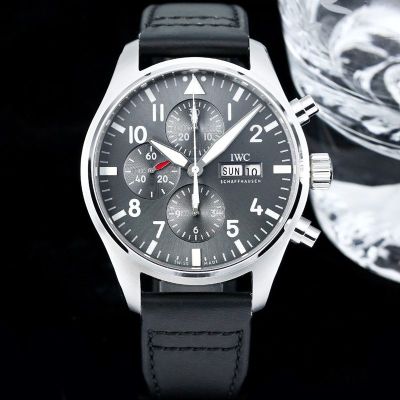 TW Factory IWC Watch Band Pilot Chronograph Le Petit Prince  Gray Dial 43mm Watch